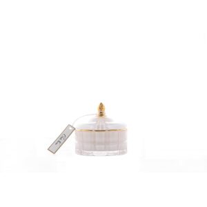 נר יוקרתי  ART DECO לבן JASMIN
