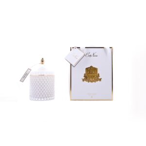 נר יוקרתי גדול ART DECO לבן JASMIN