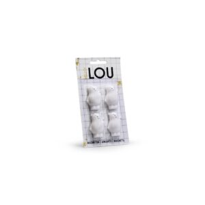סט 4 מגנטים LOU לבן