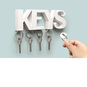 מתלה מפתחות KEYS לבן