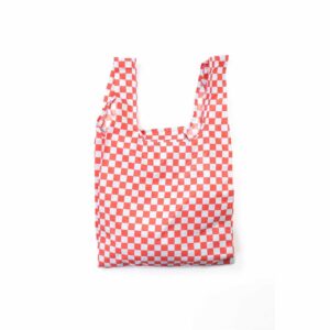 תיק קניות 100% ממוחזר Checker board אדום/כחול