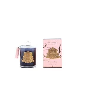 נר גדול ROSE PETAL שחור זהב