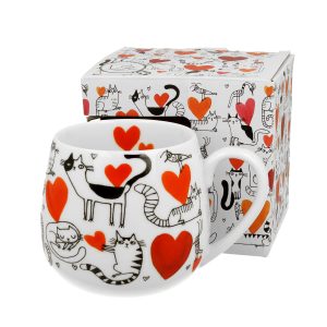 מאג פורצלן Cats world hearts