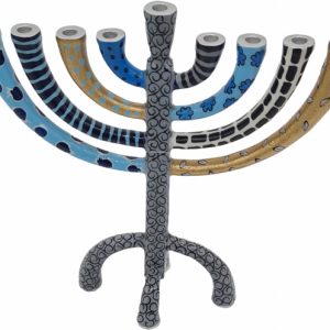 חנוכייה זרועות כחול Hadarya