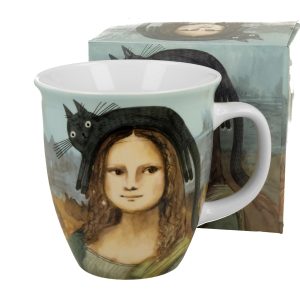 מאג גדול Mona lisa with a cat