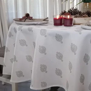 מפת שולחן עגולה בורדר יוון בז
