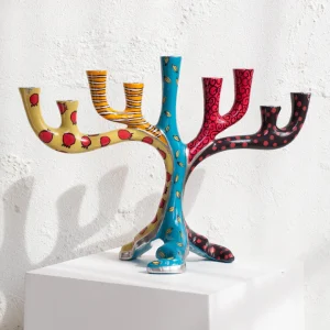 חנוכיות מעוצבות וצבעוניות בעבודת יד - עץ החיים