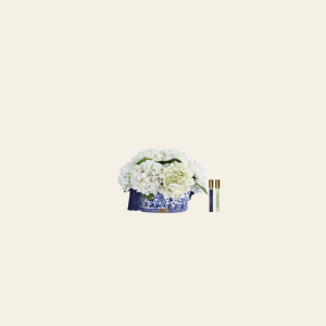 עציץ CHINOISERIE HYDRANGEAS בינוני לבן