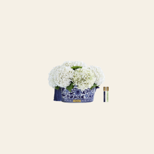 עציץ CHINOISERIE HYDRANGEAS לבן ענק