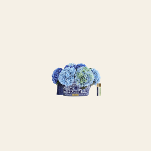 עציץ CHINOISERIE HYDRANGEAS ענק כחול