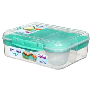 קופסת אוכל מחולקת שקופה 1.65 ליטר - Sistema