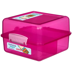 קופסת אוכל מרובעת מחולקת 1.4 ליטר - Sistema