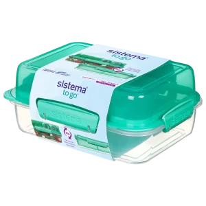 קופסת אוכל מלבנית מחולקת אטומה 1.8 ליטר - Sistema